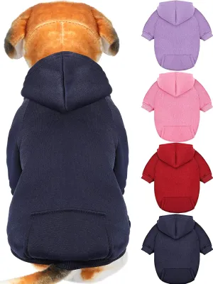 4 Pieces Small Dog Sweaters Dog Hoodie Clothes