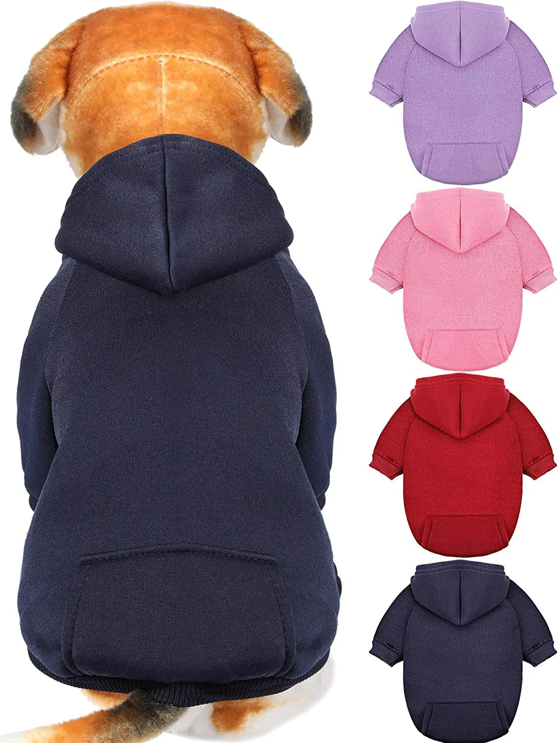 4 Pieces Small Dog Sweaters Dog Hoodie Clothes