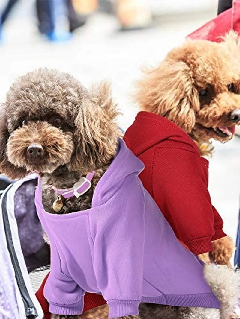 4 Pieces Small Dog Sweaters Dog Hoodie Clothes