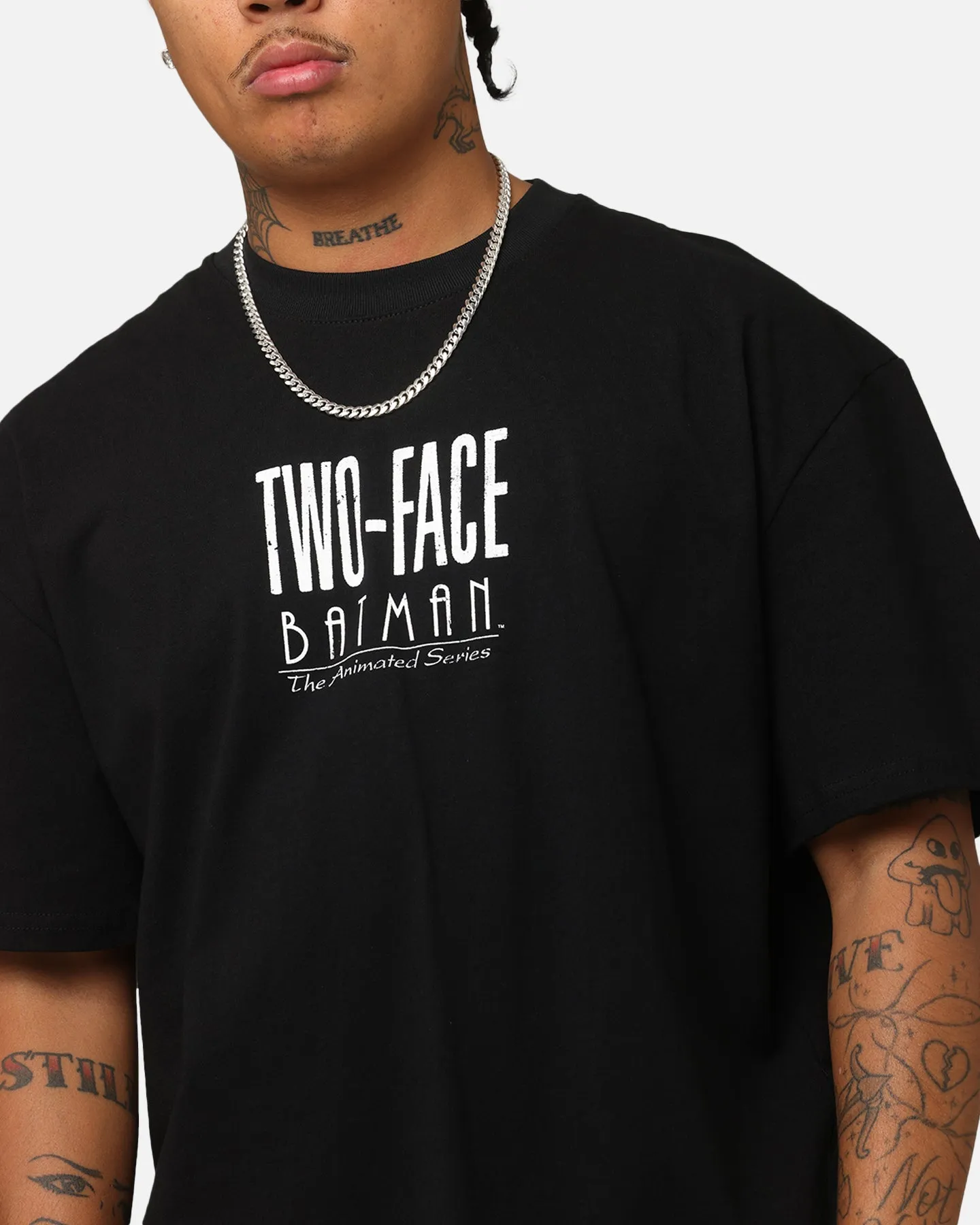 American Thrift X DC Batman Two Face Heavy T-Shirt Black