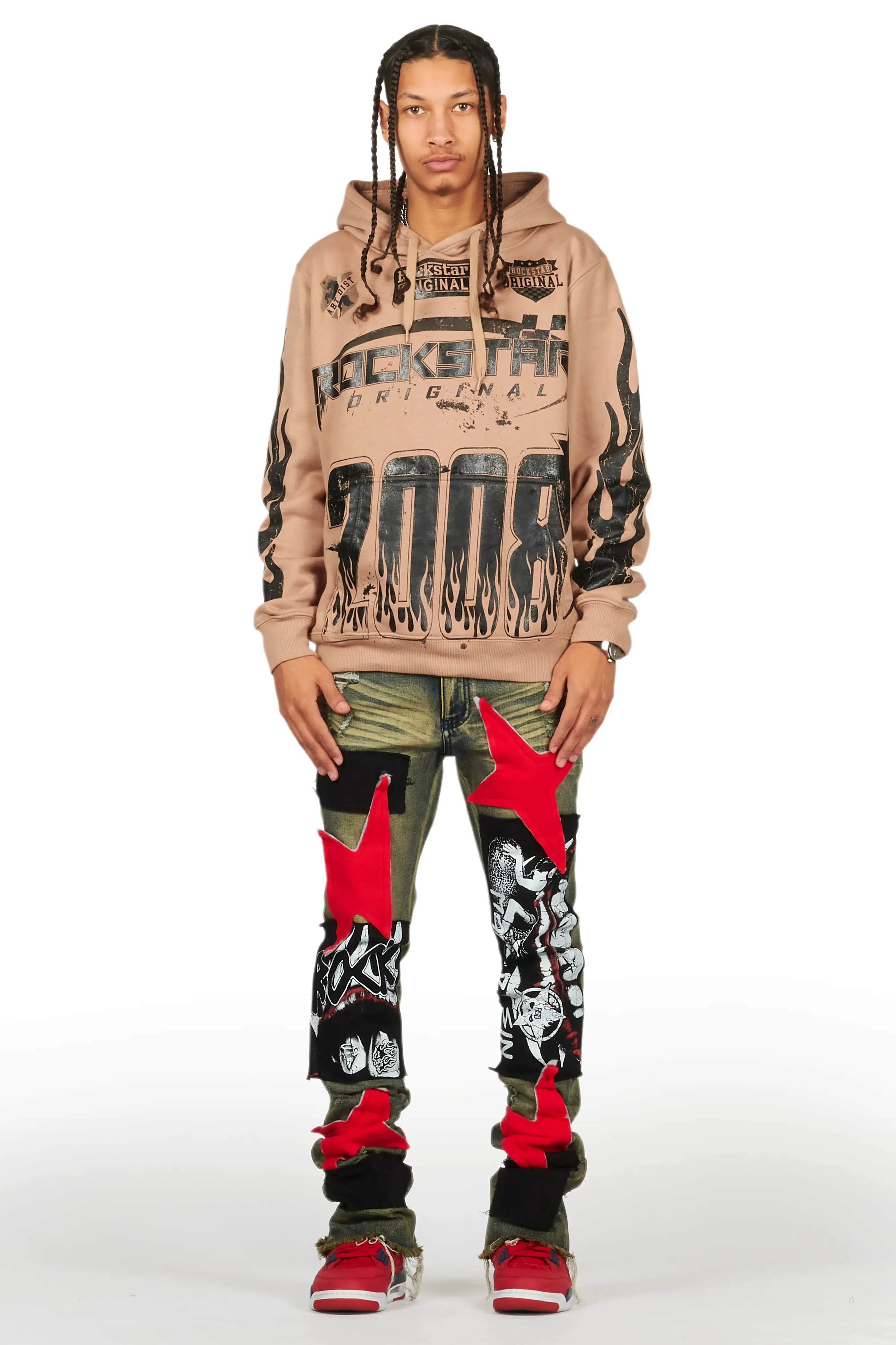 Amos Khaki Graphic Hoodie