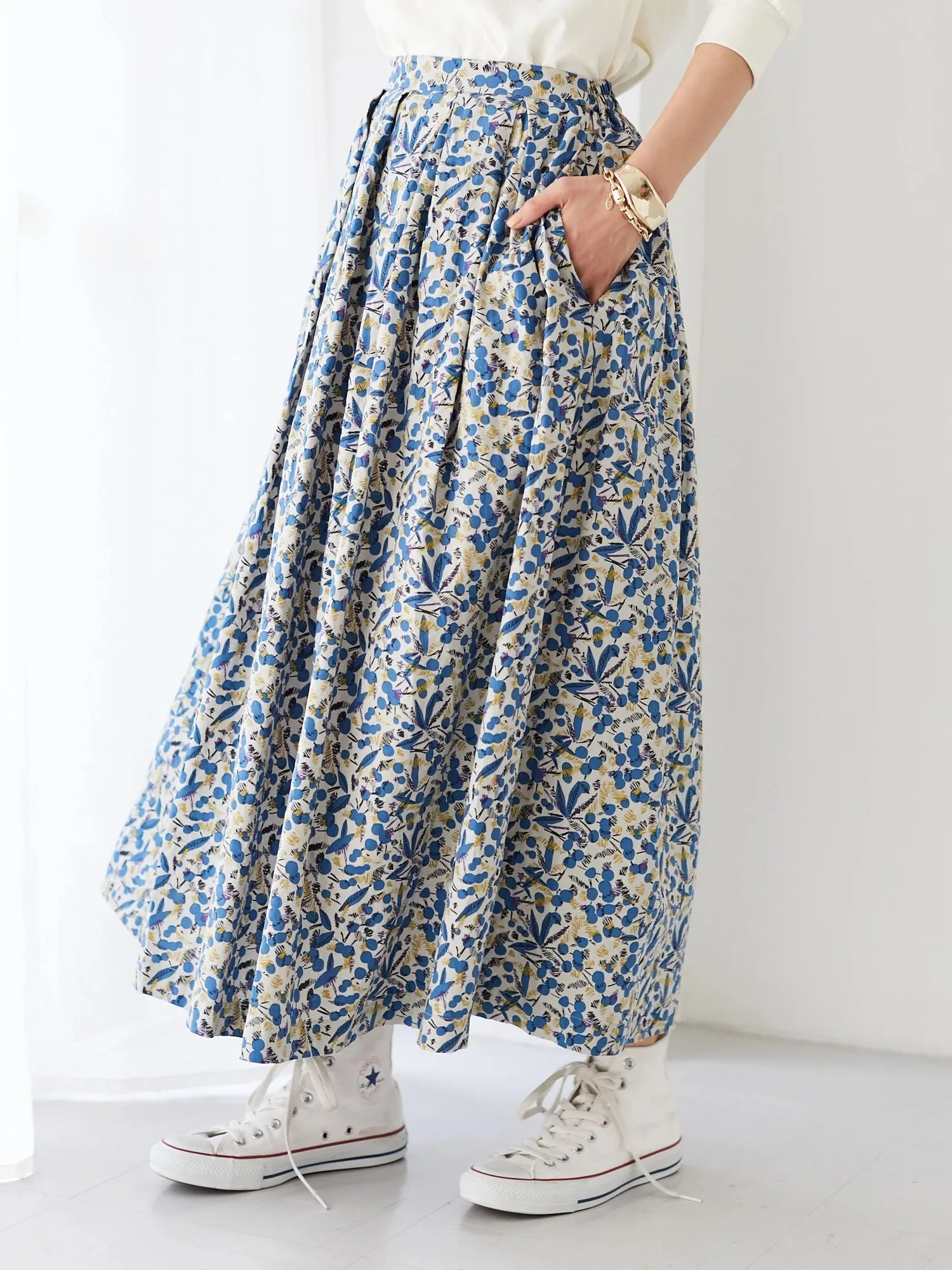 Angela Floral Gathered Skirt