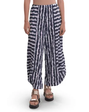 Ash Crinkle Punto Pants, Navy
