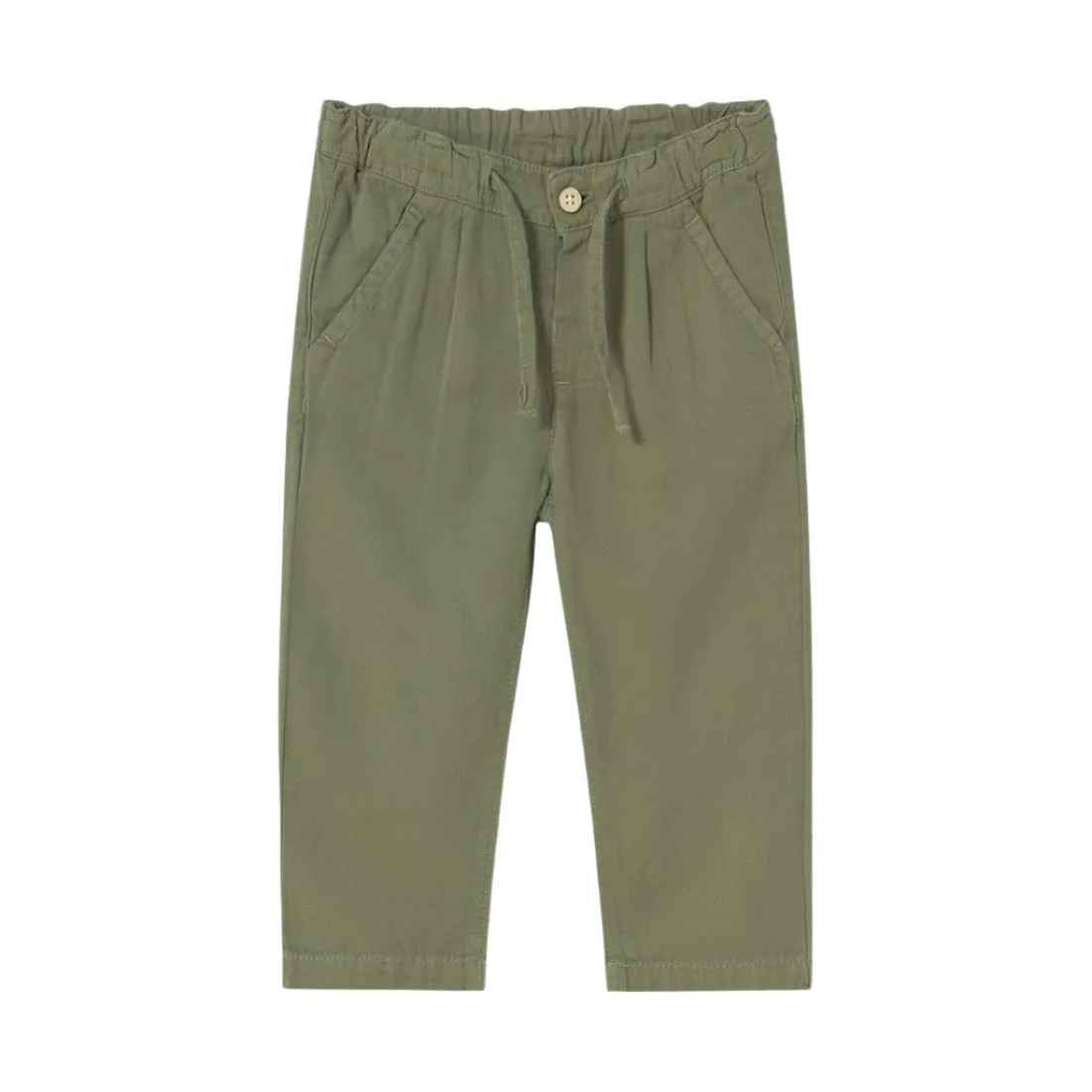 Baby Loose-Fit Linen Pants - Sage by Mayoral