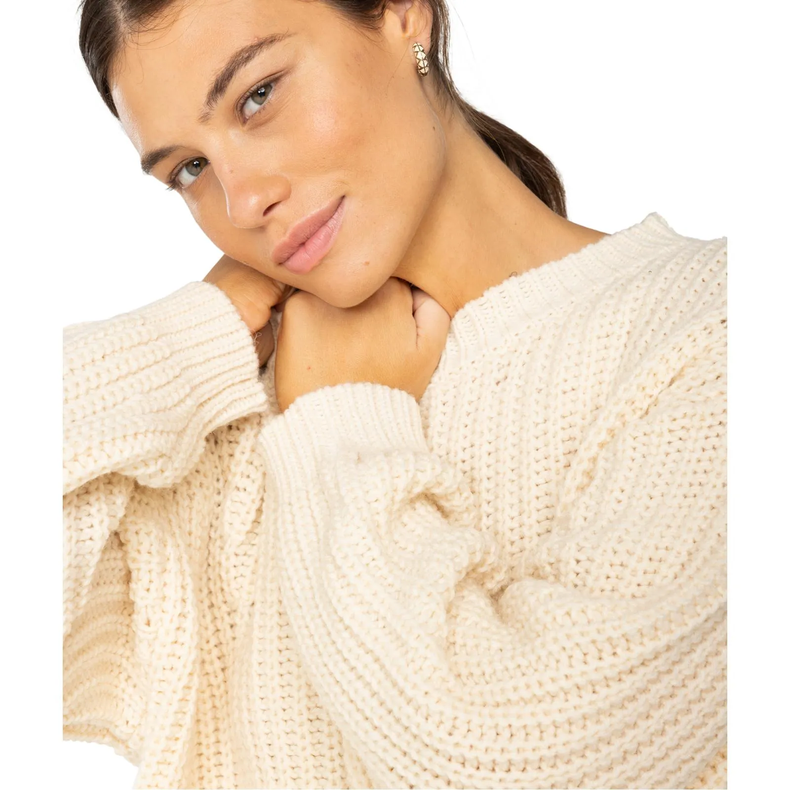 Billabong Womens Good Fortune Relaxed Fit Knit Jumper