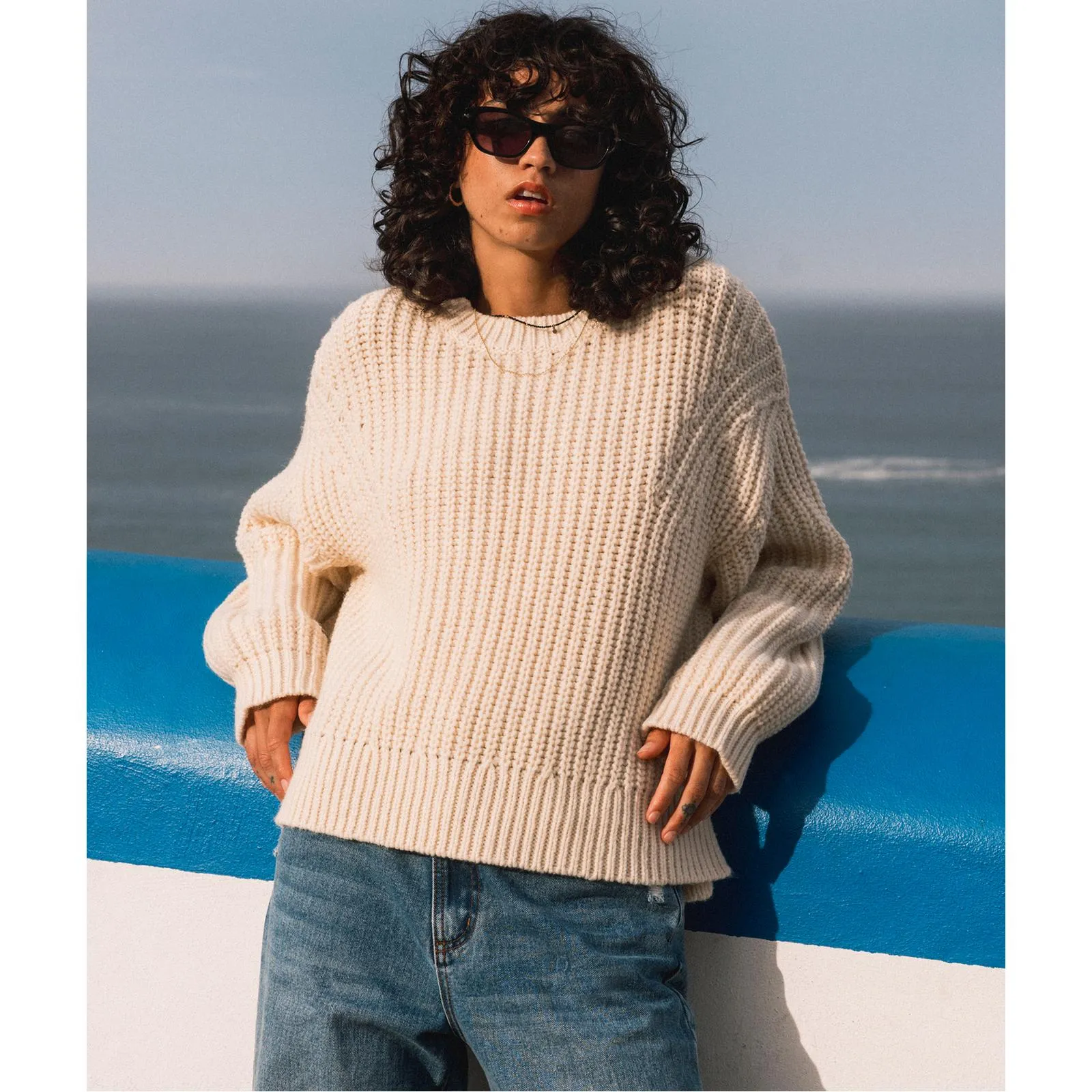Billabong Womens Good Fortune Relaxed Fit Knit Jumper