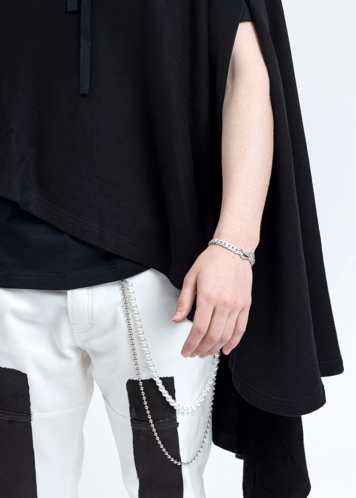 Black Asymmetric Drape Hoodie