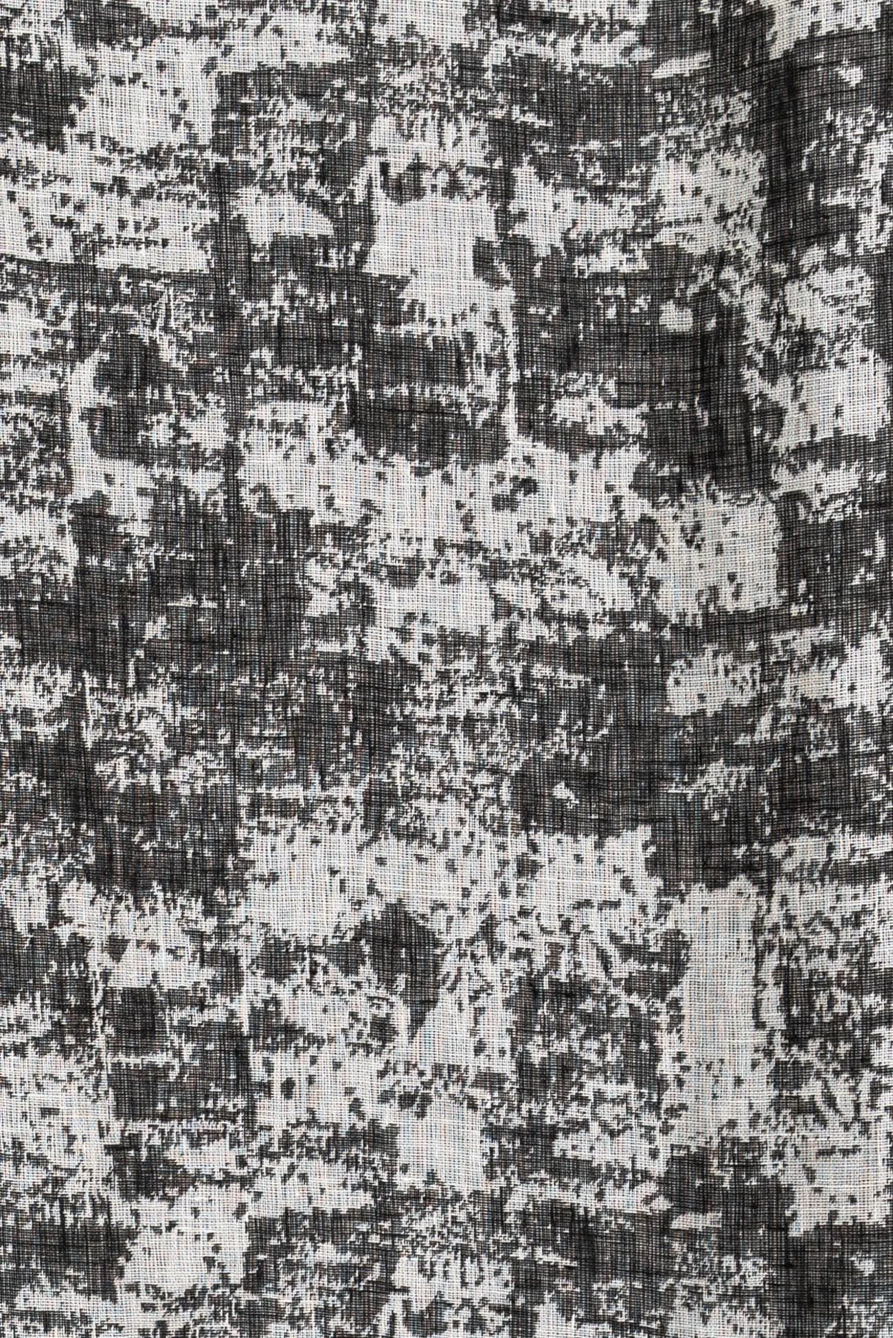 Black Spatter Cotton/Linen Jacquard Gauze Woven