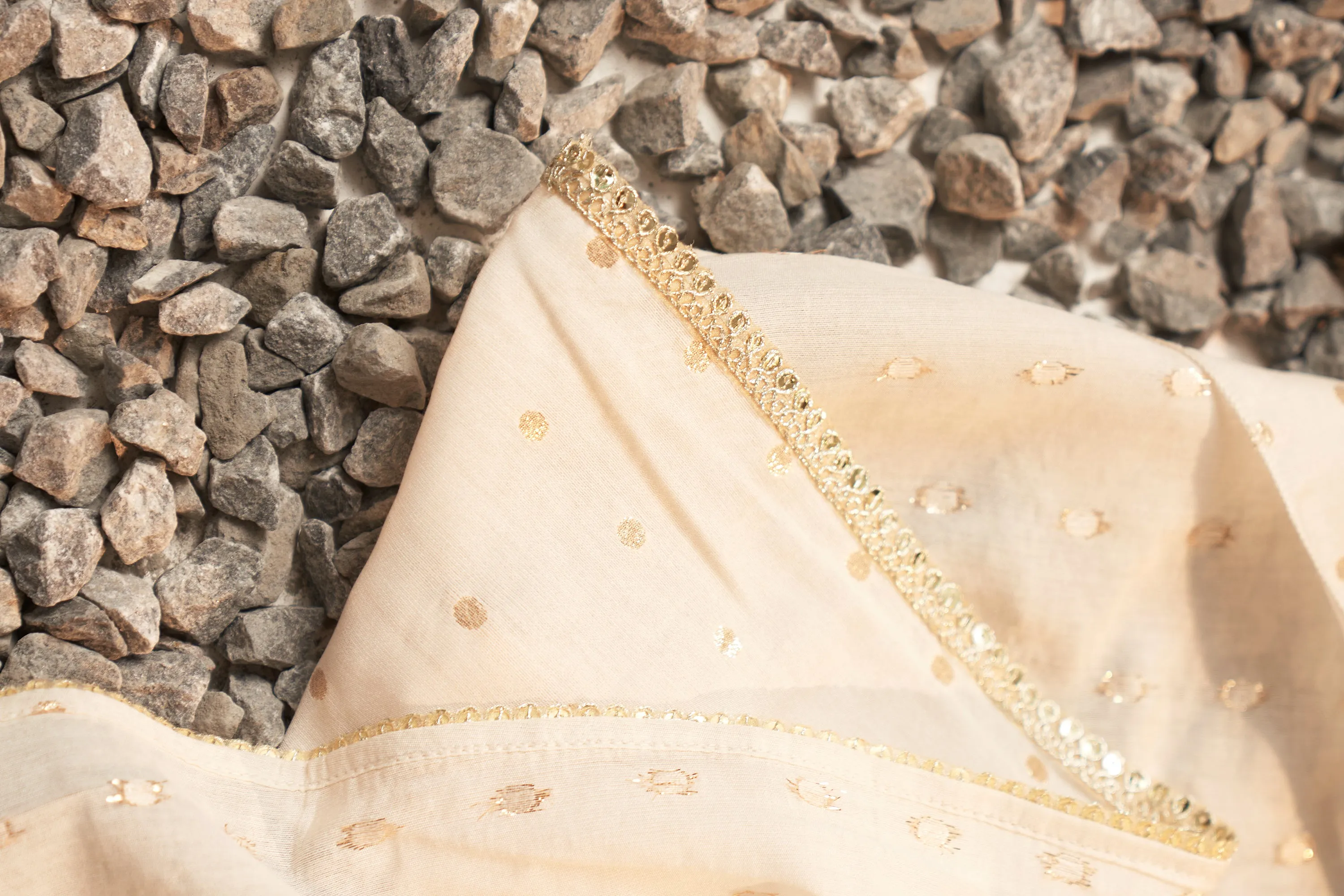 Blossom Royal Ivory embroidered Chanderi Salwar Kurta Set with Dupatta