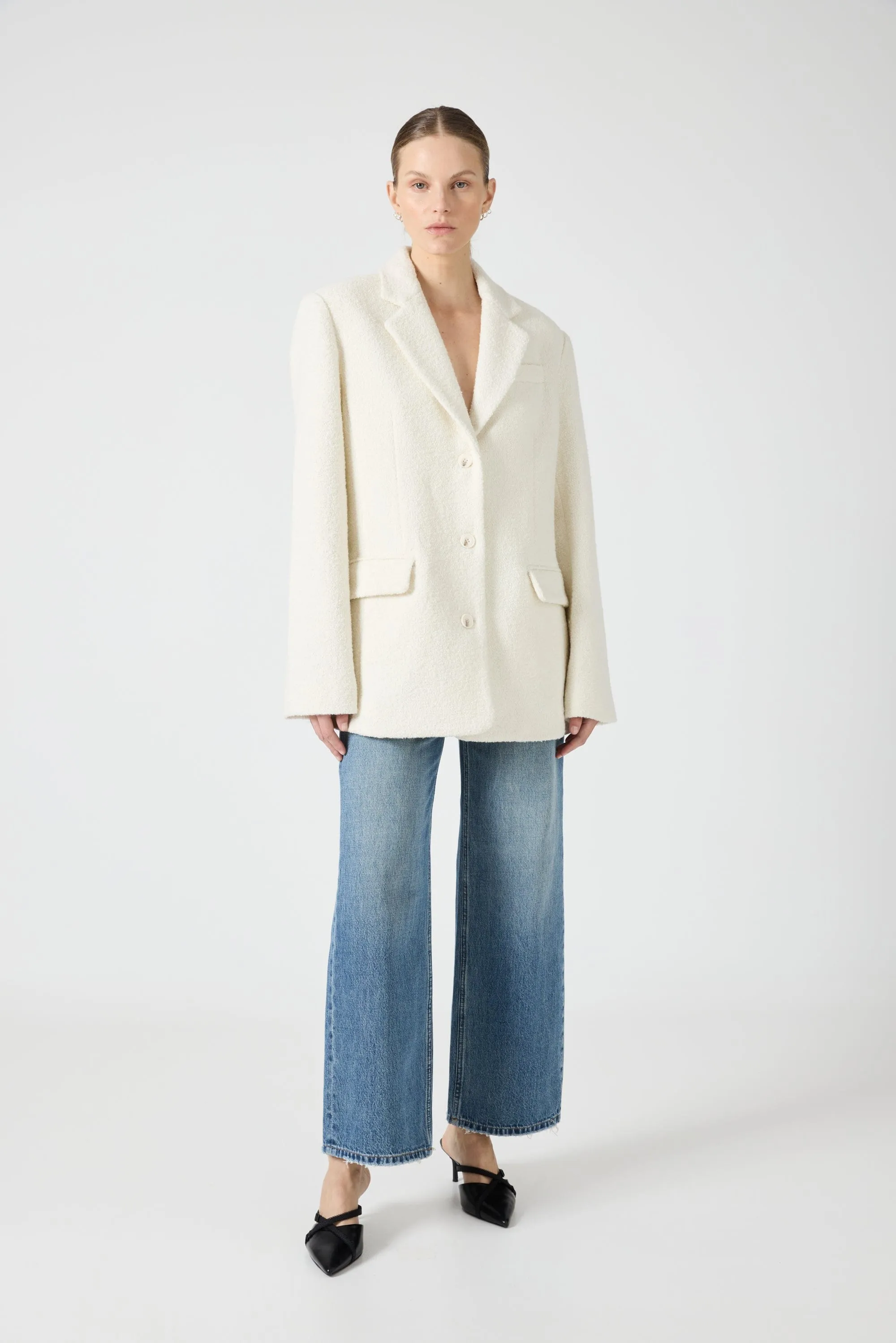 BOUCLE BLAZER | CREAM