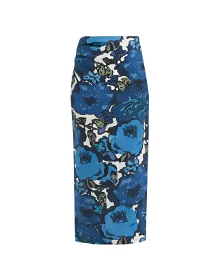 Camellia Midi Skirt in Floral Print