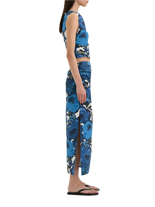 Camellia Midi Skirt in Floral Print
