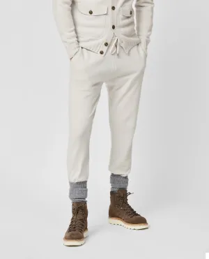 Cariaggi Grey-Beige Pure Cashmere Leisure Pants