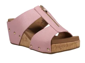 Corkys blush slip on wedge