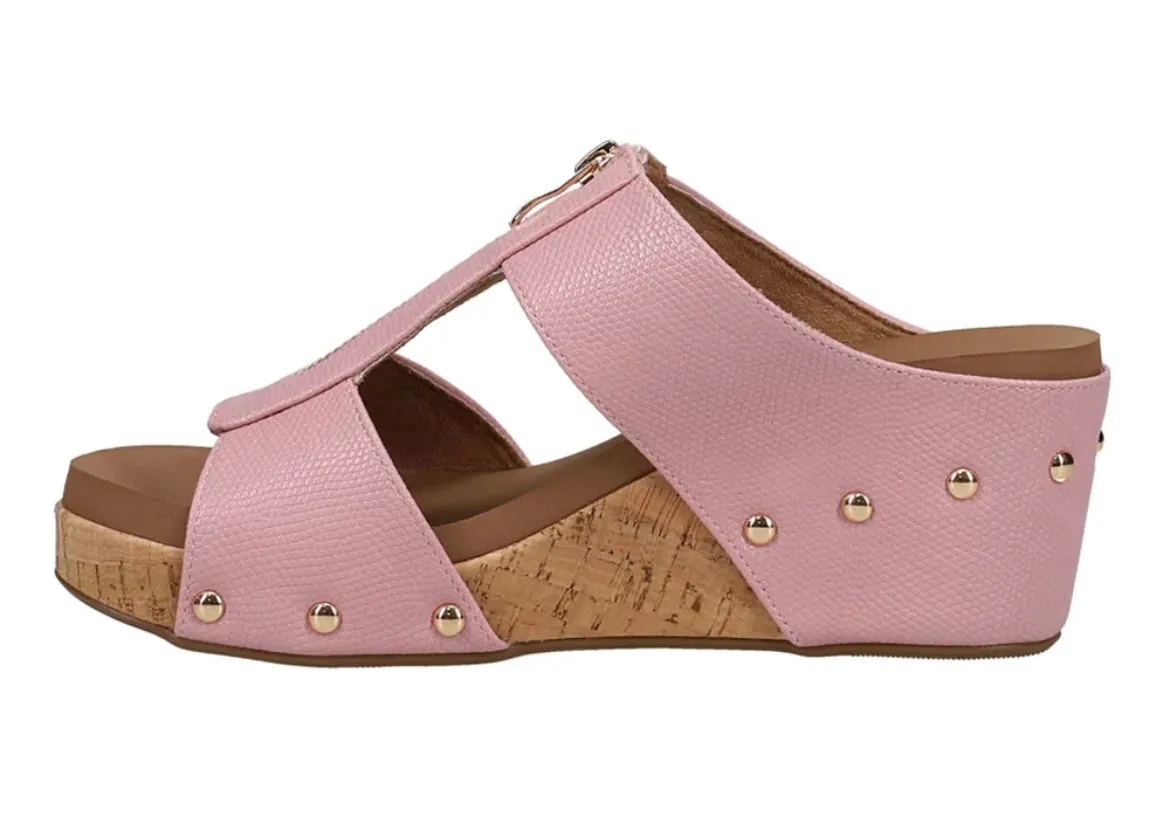 Corkys blush slip on wedge
