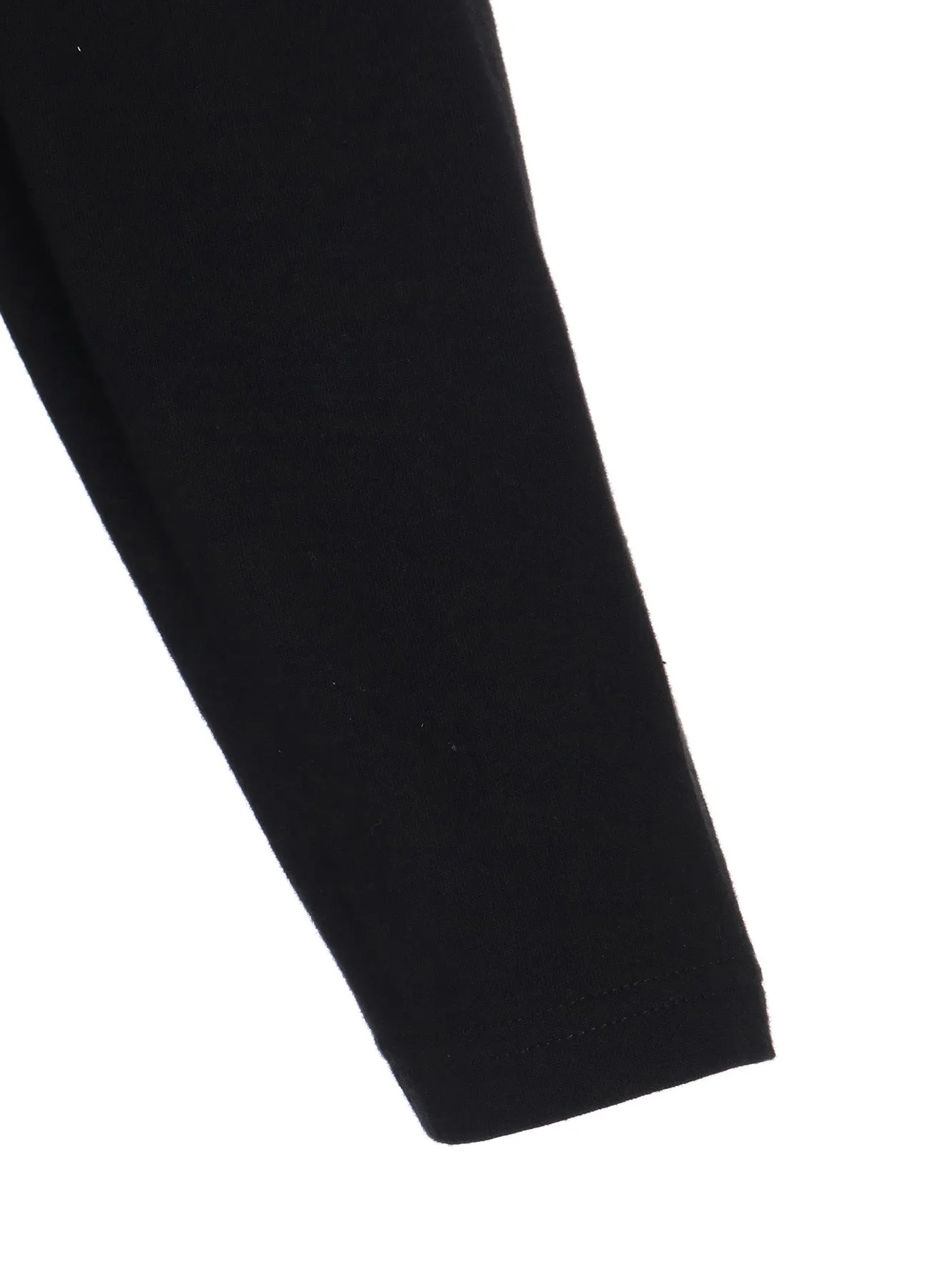 COTTON JERSEY FABRIC SWITCH L/S DRAPED T-SHIRT