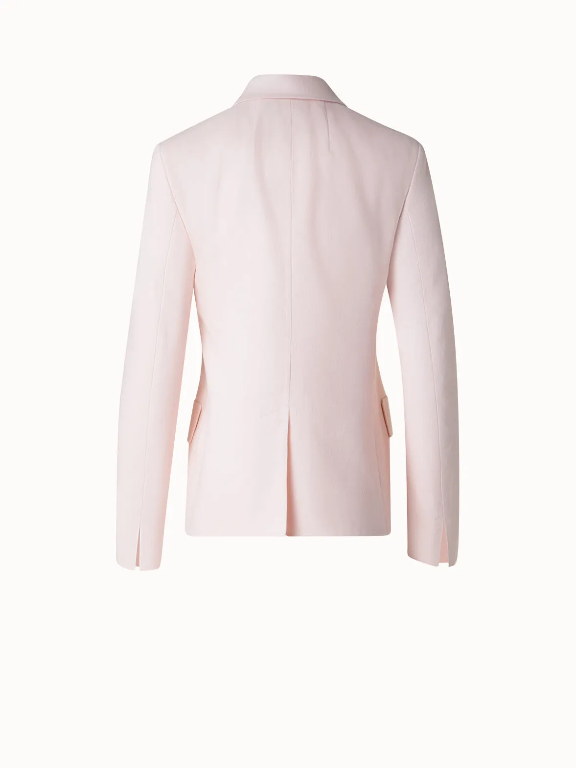 Double-Breasted Blazer in Linen Double-Face