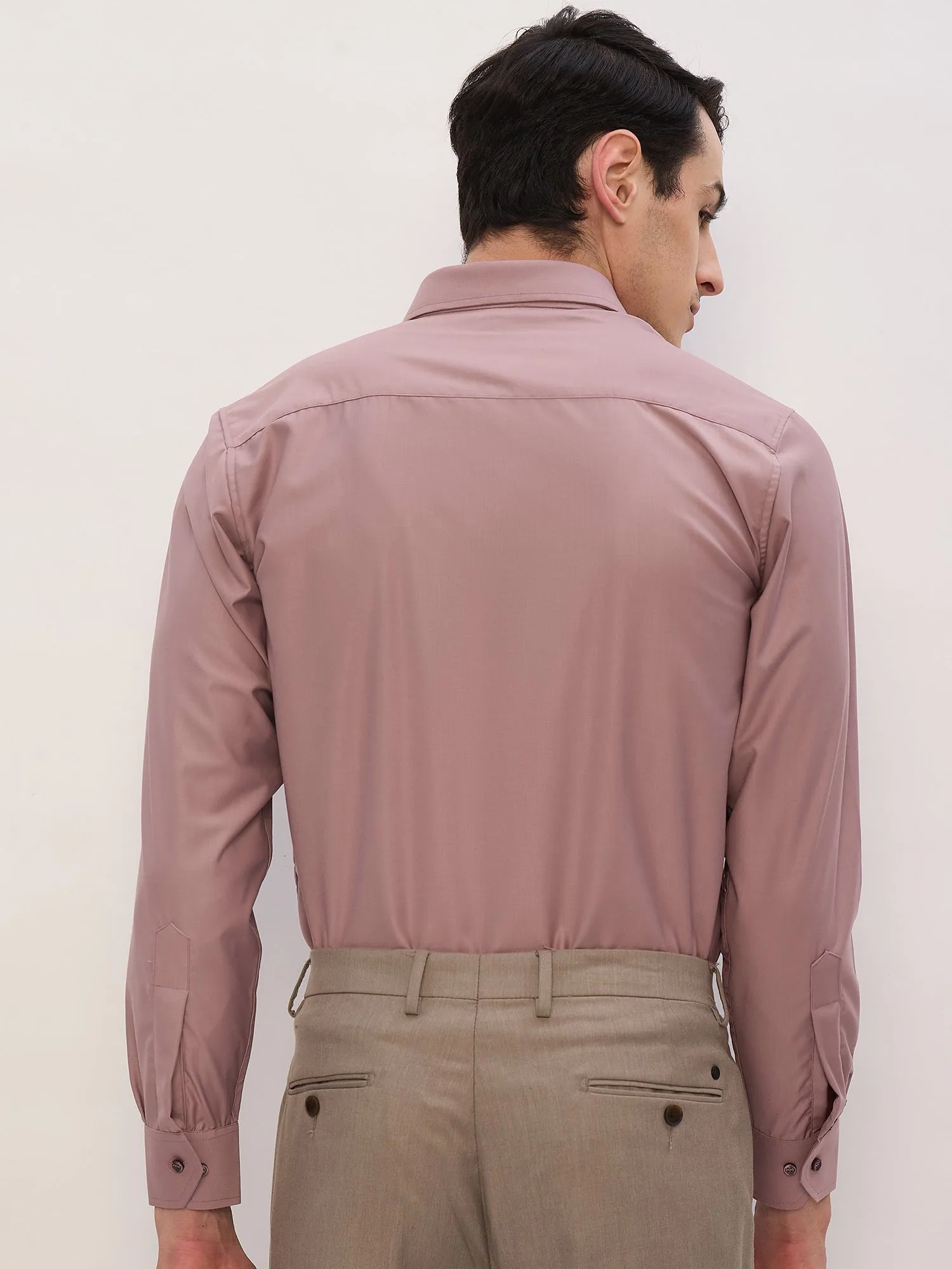Dusty Pink: Spread Collar Shirt