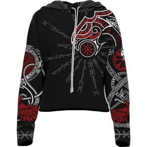 Einvald Drop Shoulder Crop Hoodie