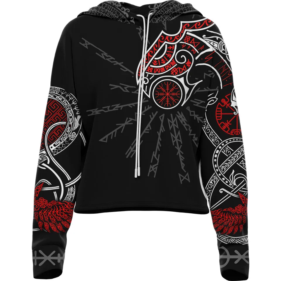Einvald Drop Shoulder Crop Hoodie