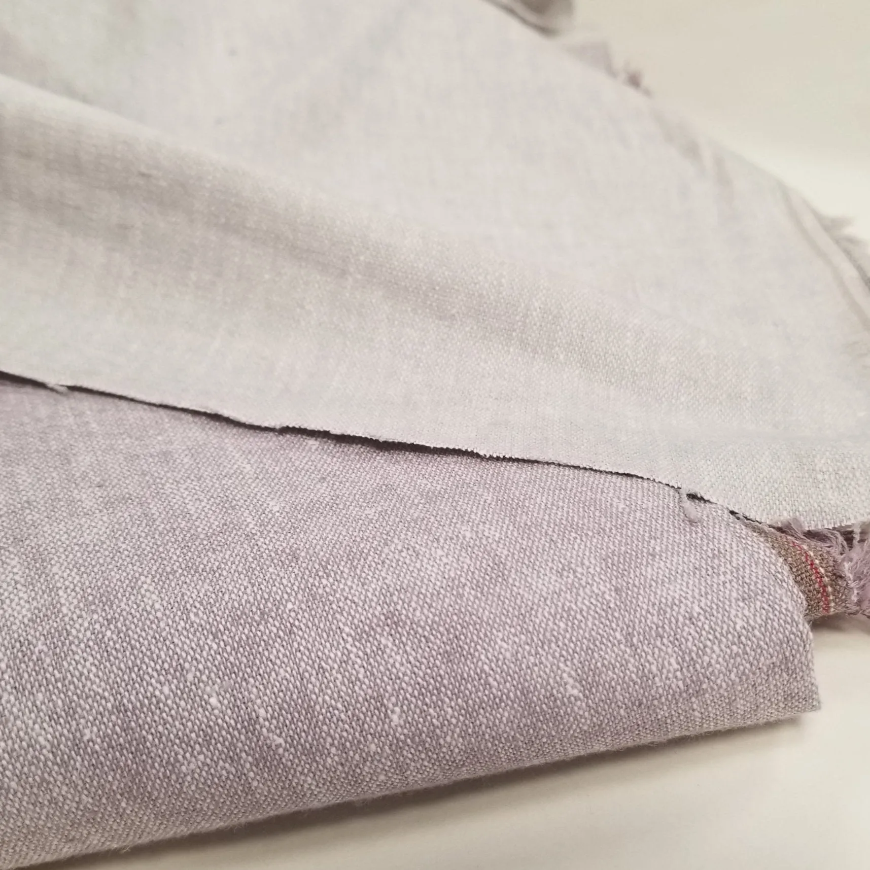 End of bolt: 3 yards of Apparel Fashion Cotton Linen Spandex Stretch Two Tone Silver Gray Woven-remnant
