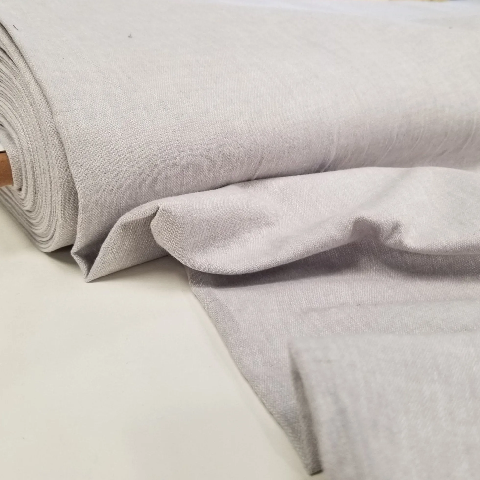 End of bolt: 3 yards of Apparel Fashion Cotton Linen Spandex Stretch Two Tone Silver Gray Woven-remnant