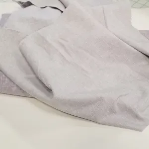 End of bolt: 3 yards of Apparel Fashion Cotton Linen Spandex Stretch Two Tone Silver Gray Woven-remnant