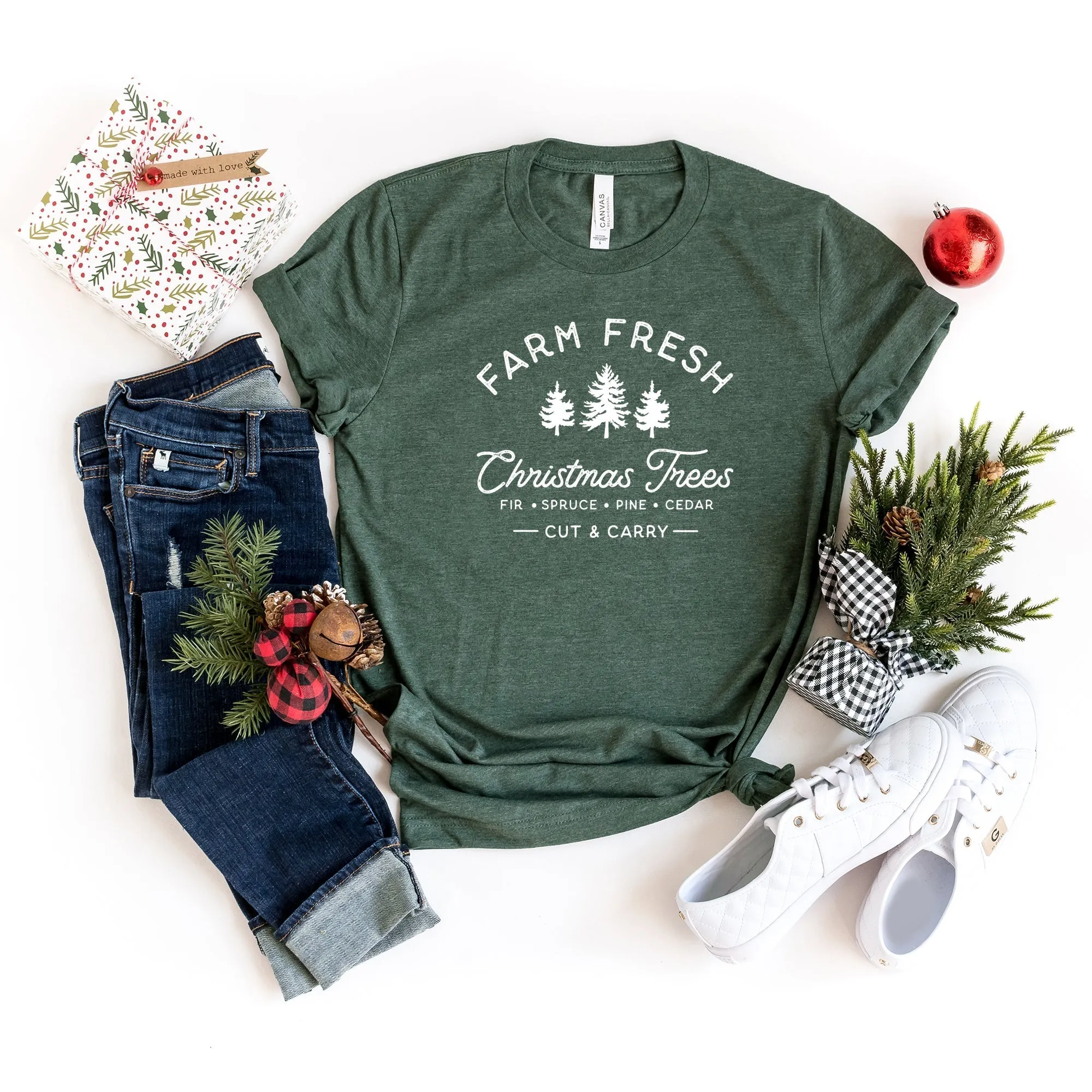 Farm Fresh Christmas | Short Sleeve Crew Neck