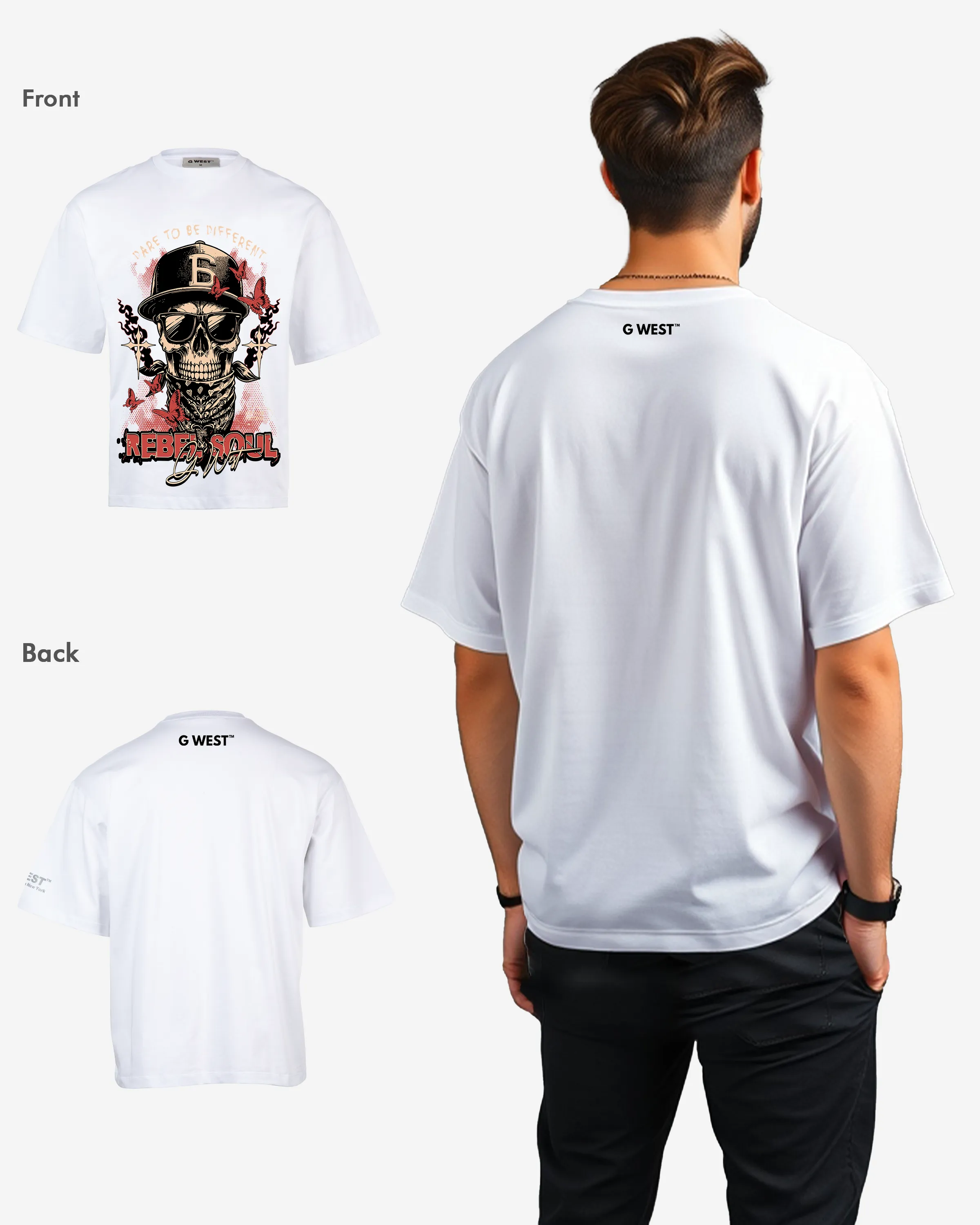 G-WEST REBEL SOUL OVERSIZED TEE GWROJMT152