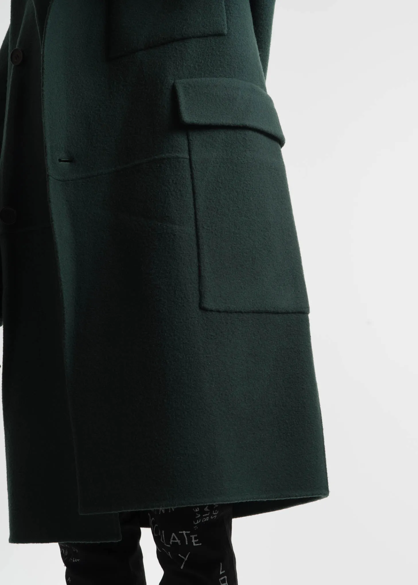 Green Monument Wool Coat