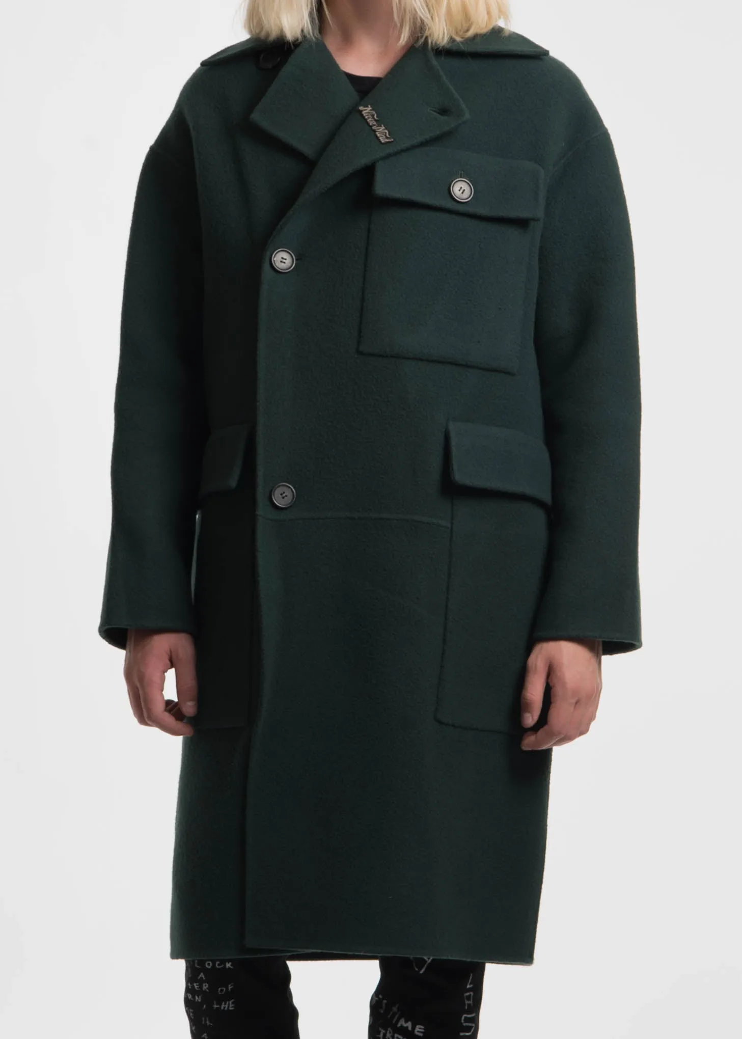 Green Monument Wool Coat