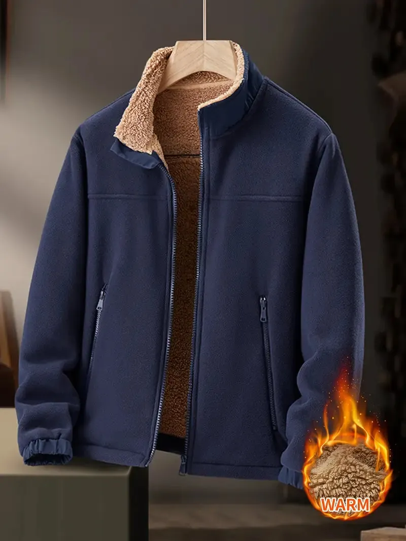 Herenjack met opstaande kraag Gewatteerd, warm, ritssluiting, herfst/winter