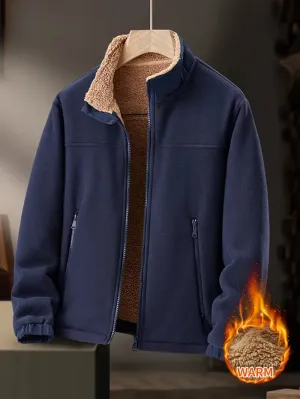 Herenjack met opstaande kraag Gewatteerd, warm, ritssluiting, herfst/winter