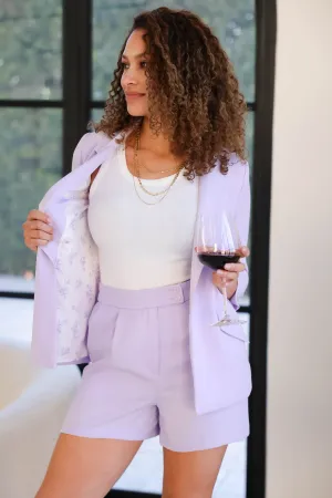 High Standards Matching Blazer and Shorts (Recycled) - Lilac