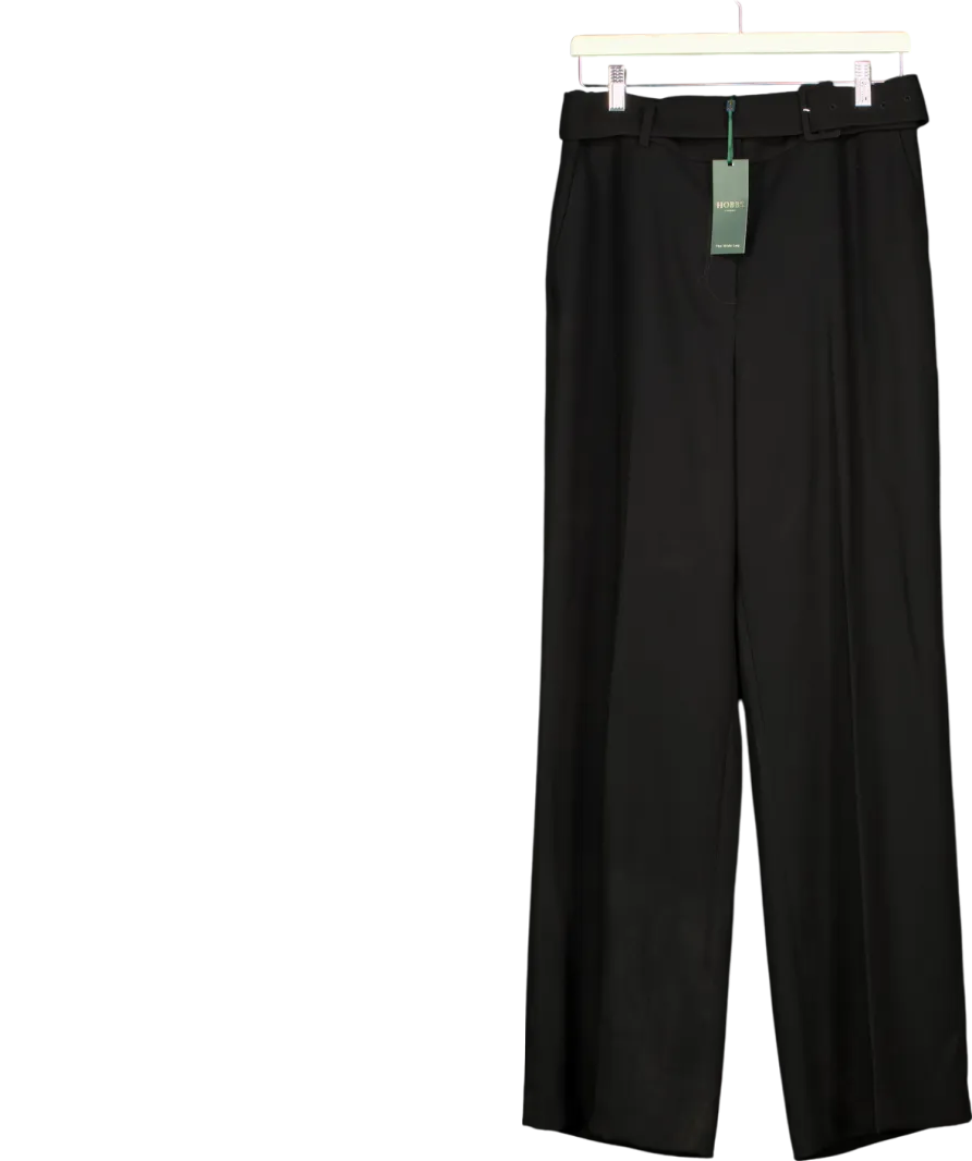 Hobbs Black Drew Wide Trousers UK 12