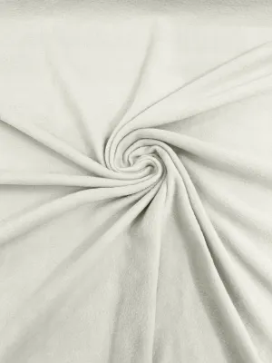 Ivory Solid Polar Fleece Fabric Sold by the yard 60"Wide|Antipilling 245GSM |Medium Soft Weight| Blanket Supply,DIY, Decor,Baby Blanket