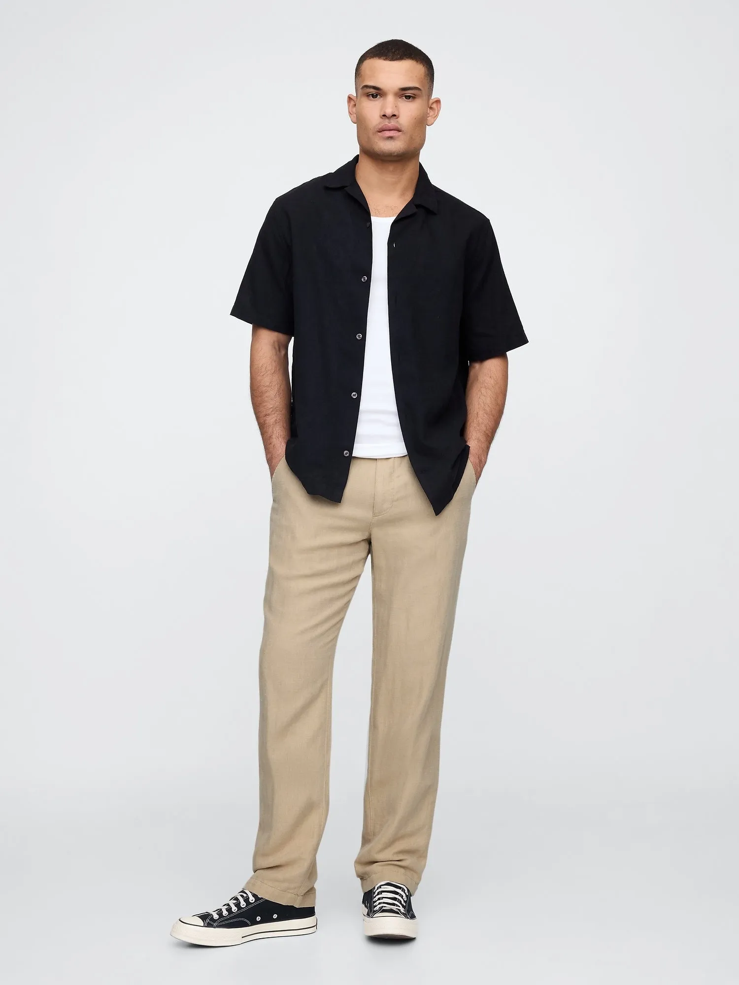 Linen-Cotton Khakis