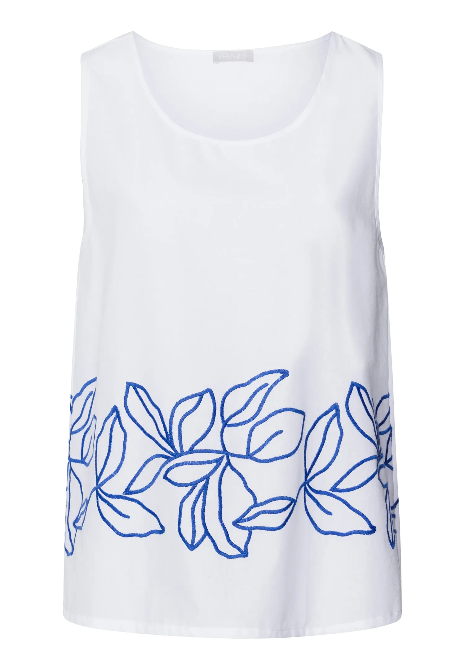 Liz Embroidered Cotton Tank Top | White 74799-101