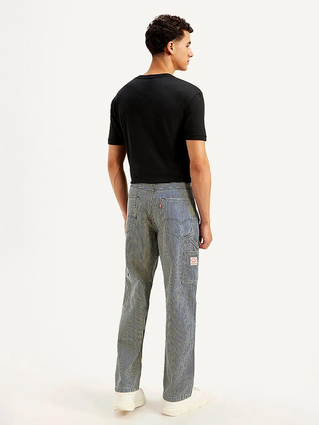 Men's Loose Fit Striped Jeans