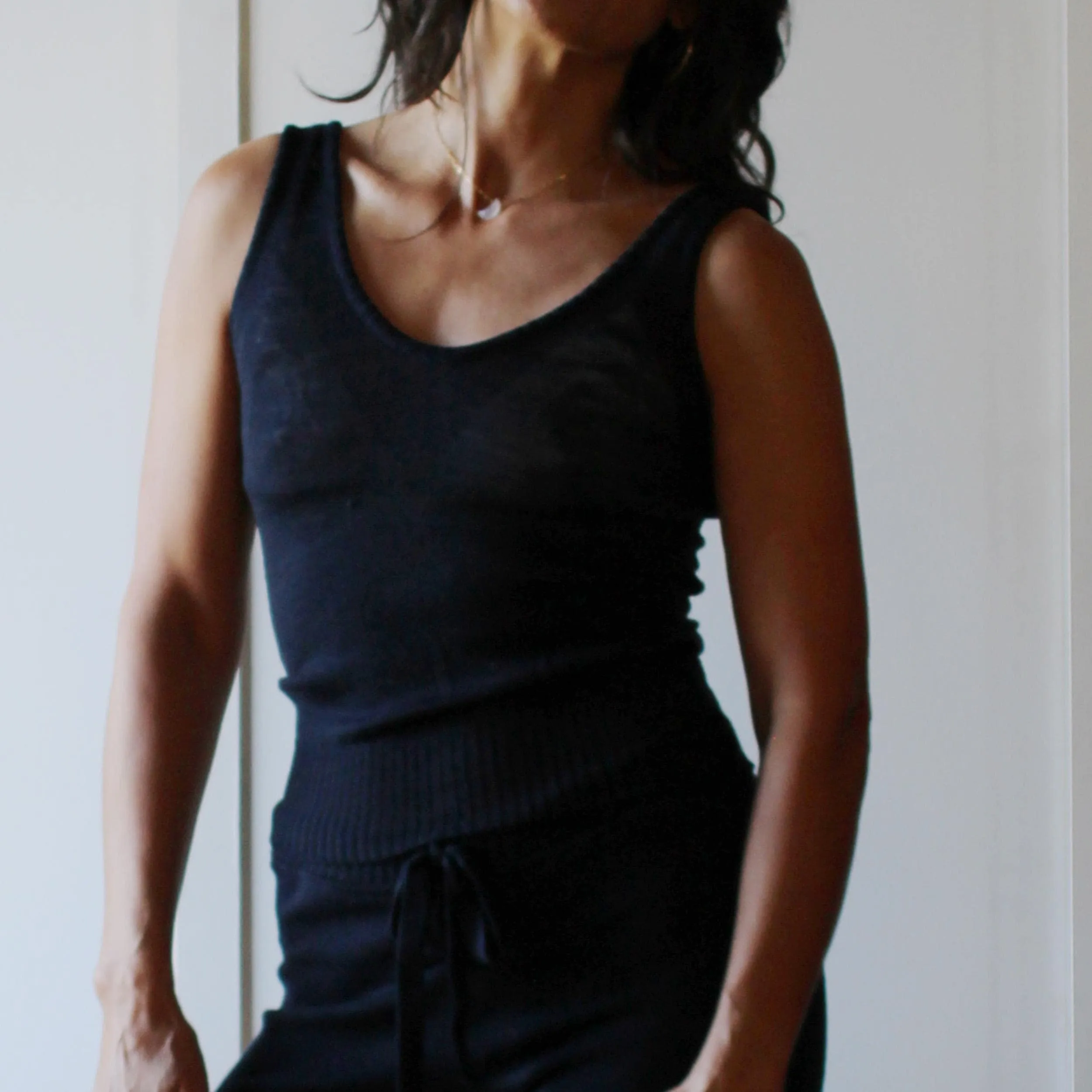 Merino Wool Sweater Tank Top