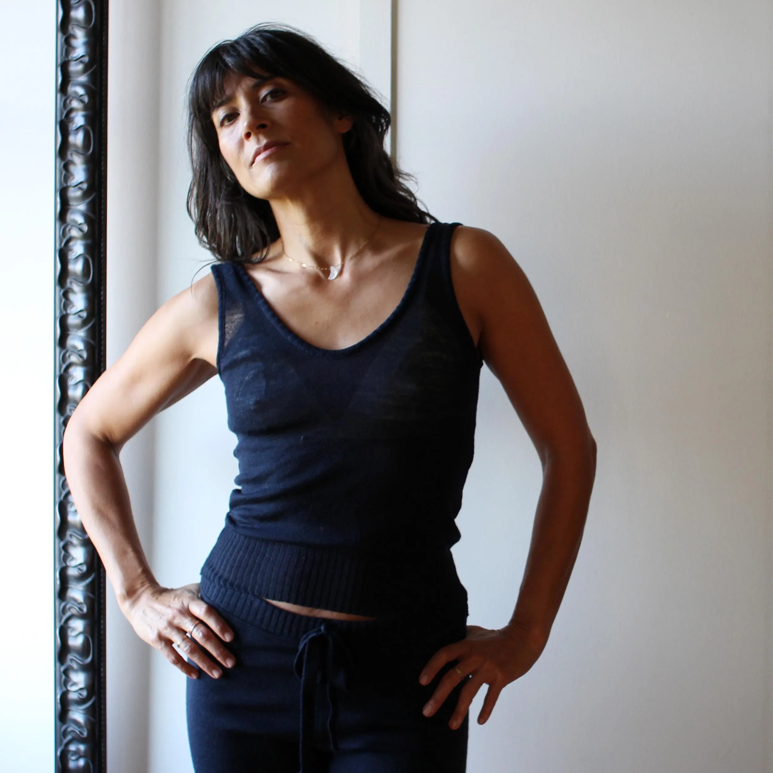 Merino Wool Sweater Tank Top