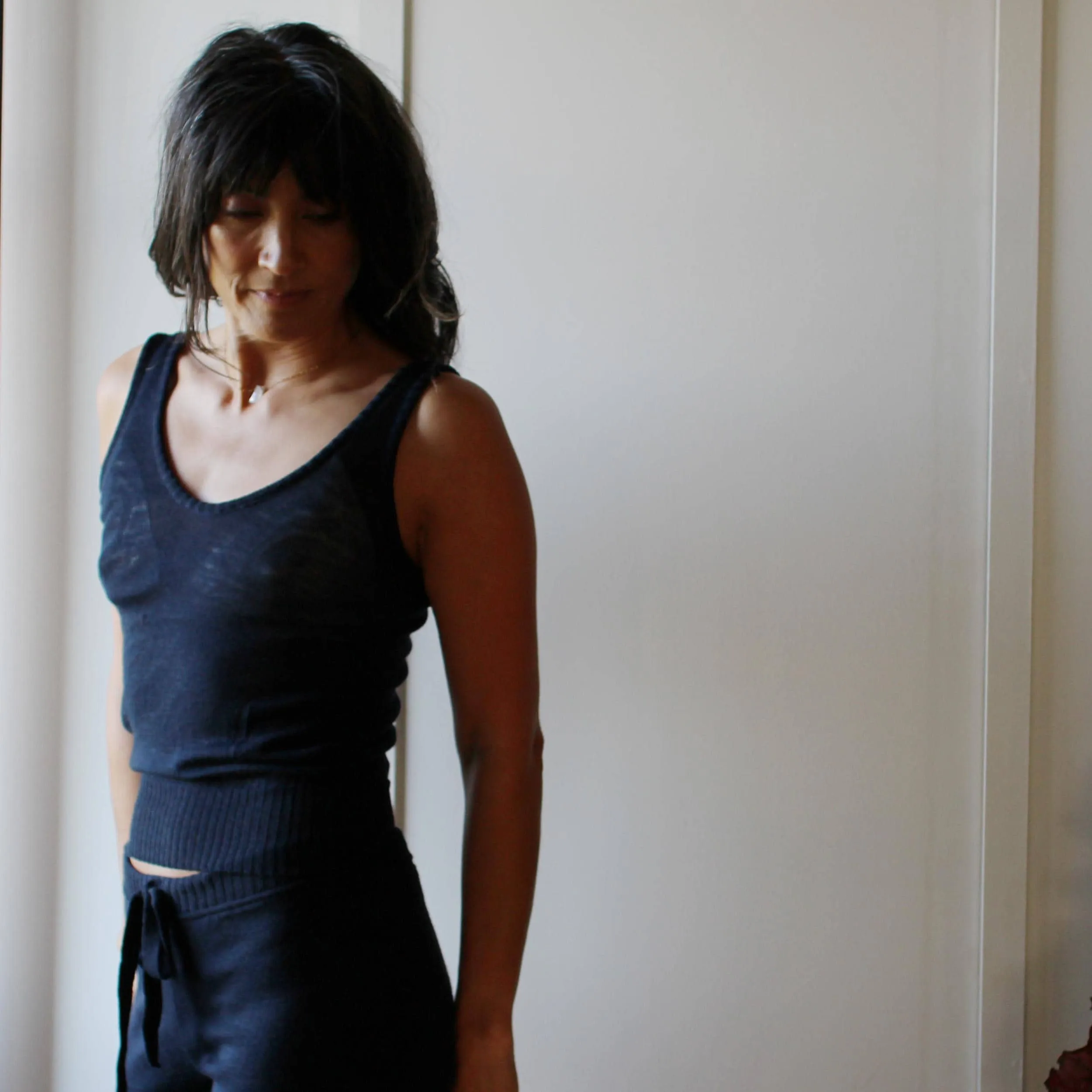 Merino Wool Sweater Tank Top