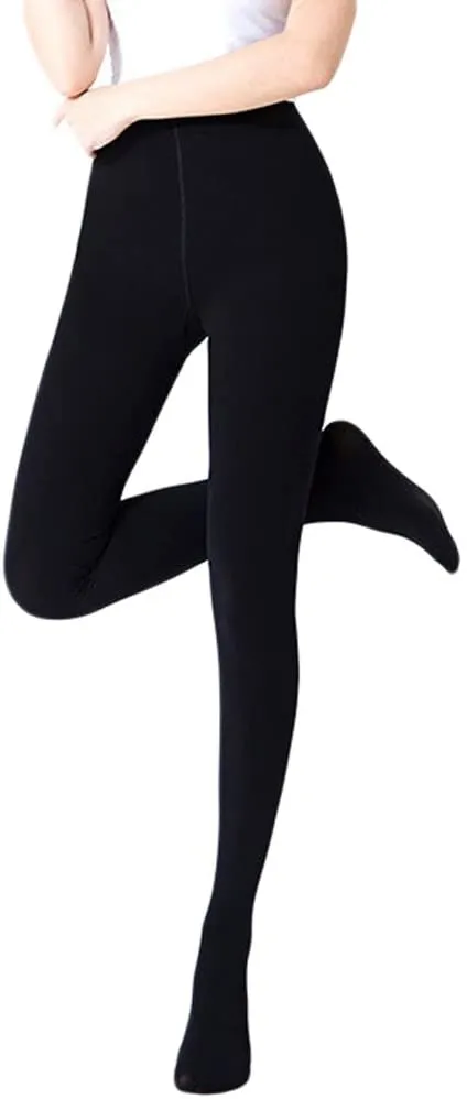 New Romastory Women's Winter Warm Pantyhose Tights Elastic Fleece Lined Leggings, Black, Sz S/M!