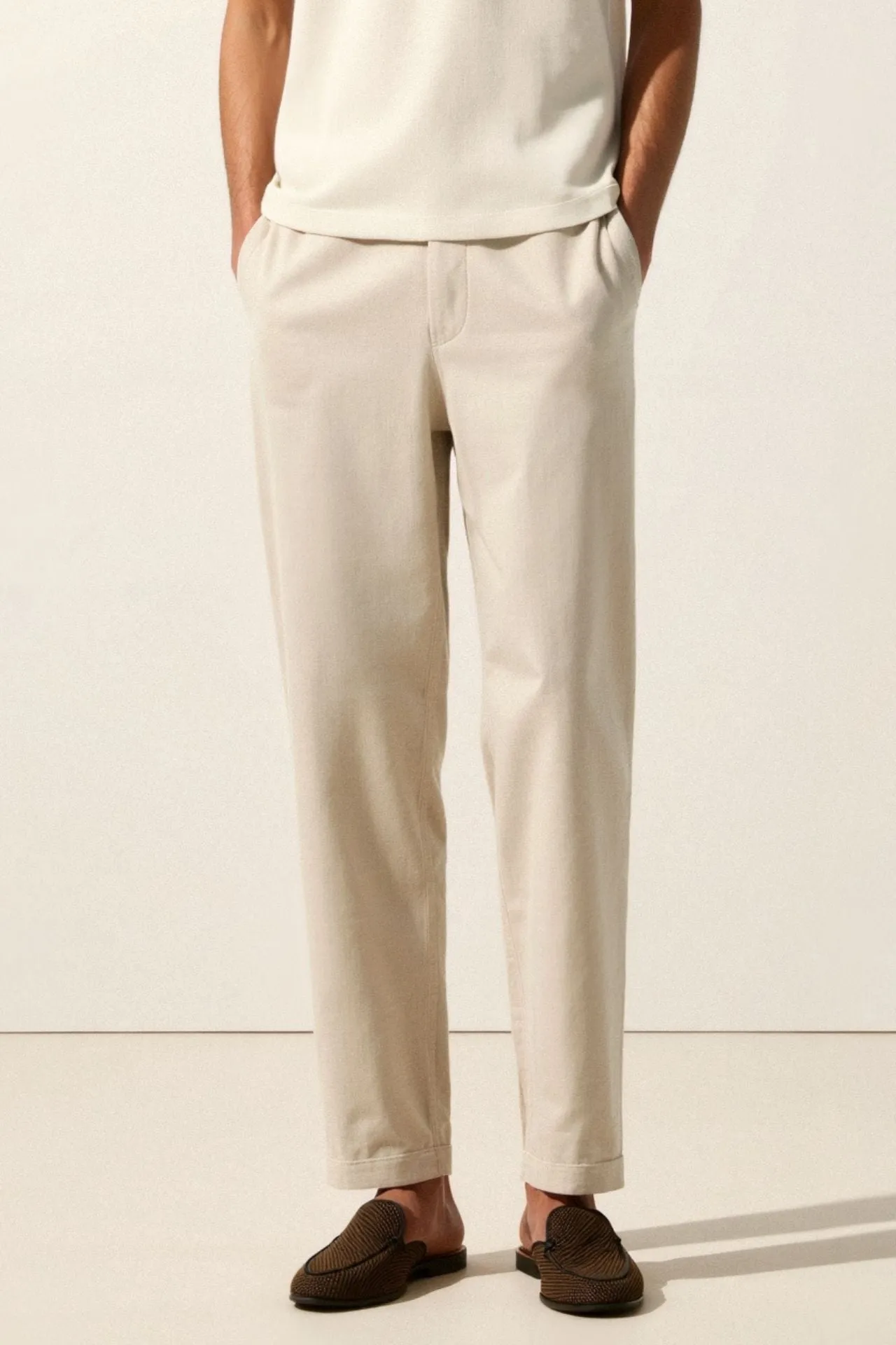 NOBA Regular Fit Linen Loose Pants