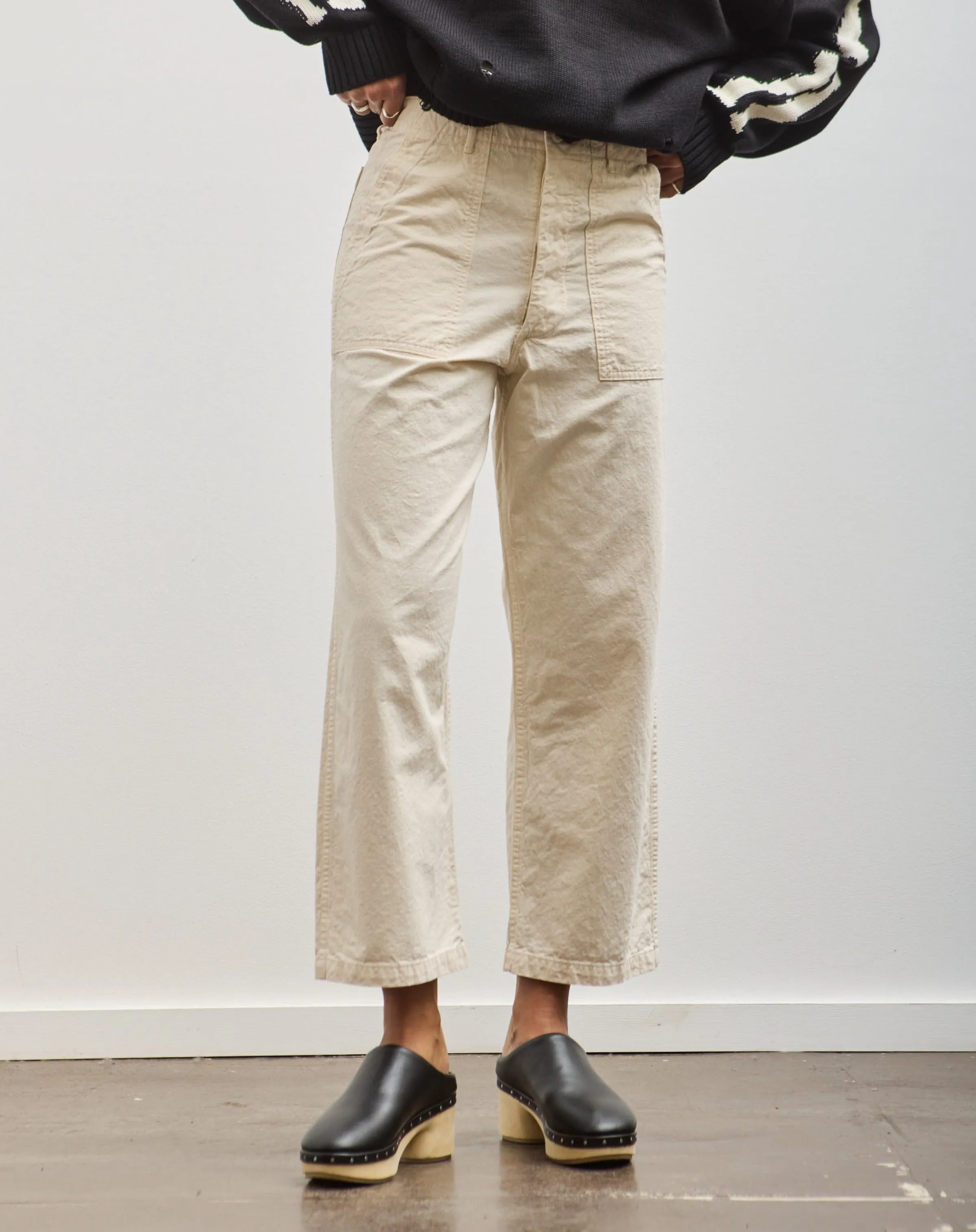 orSlow Summer Fatigue Pants, Ecru
