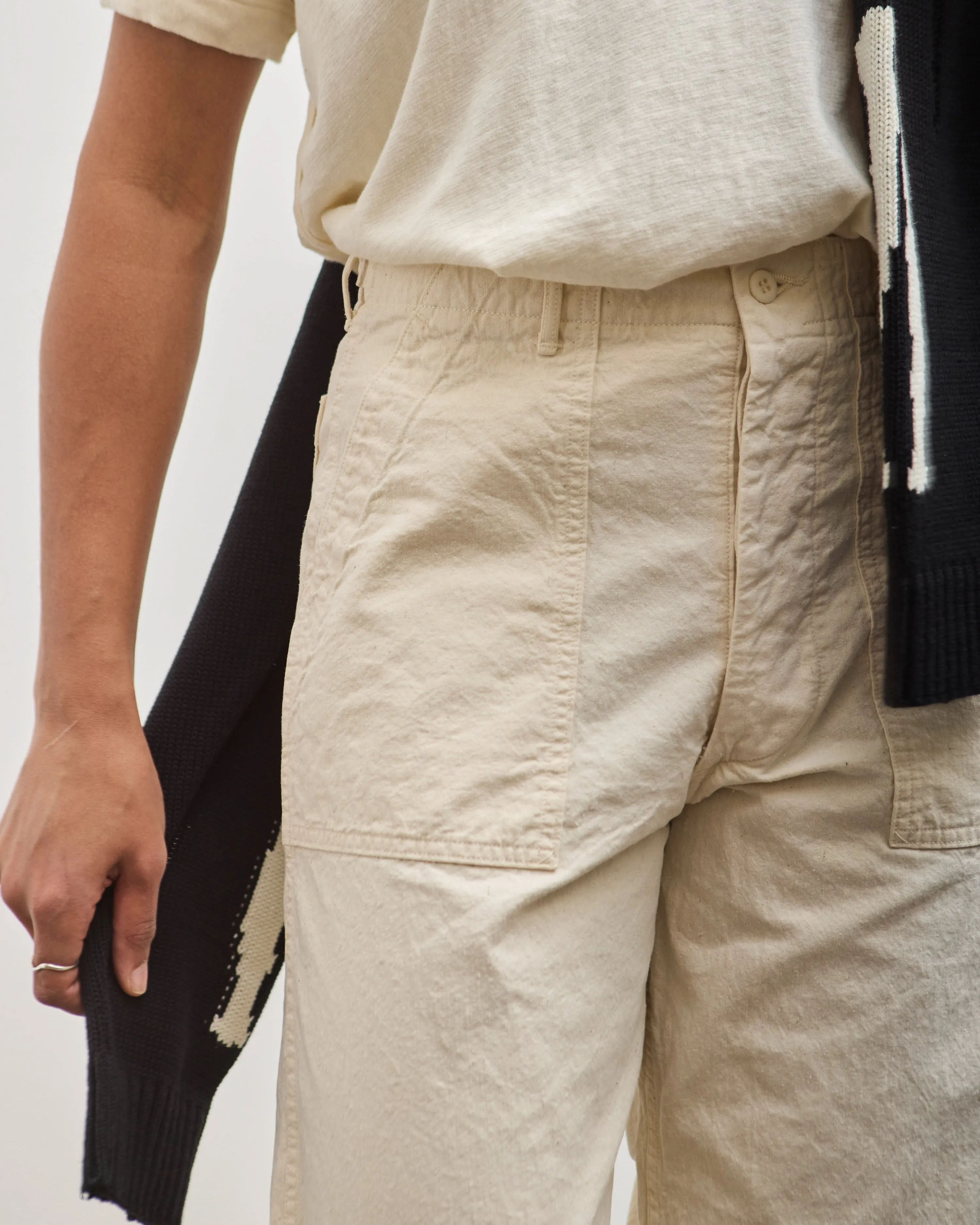 orSlow Summer Fatigue Pants, Ecru