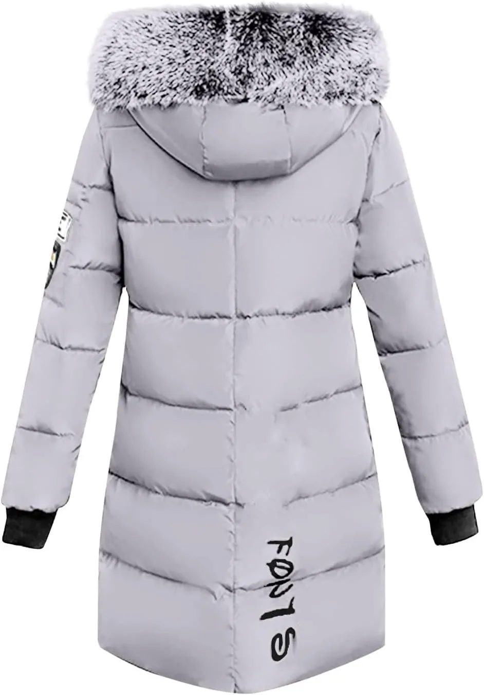Oversized Faux Fur Hood Jackets for Women 2024 Winter Warm Parka Coats Long Quilted Jacket Thick Jacket Outerwear