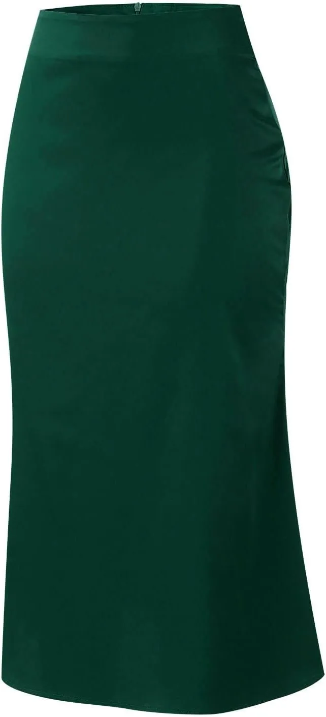 Plus Size Skirt Women Elastic High Waist Boho Maxi Skirt Casual Drawstring A Line Long Skirt