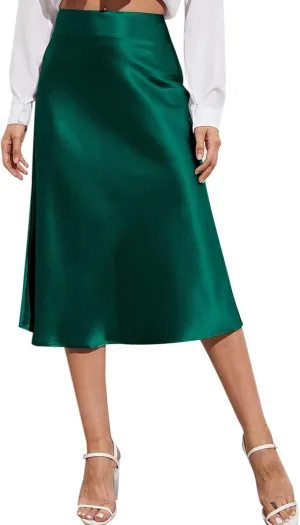 Plus Size Skirt Women Elastic High Waist Boho Maxi Skirt Casual Drawstring A Line Long Skirt