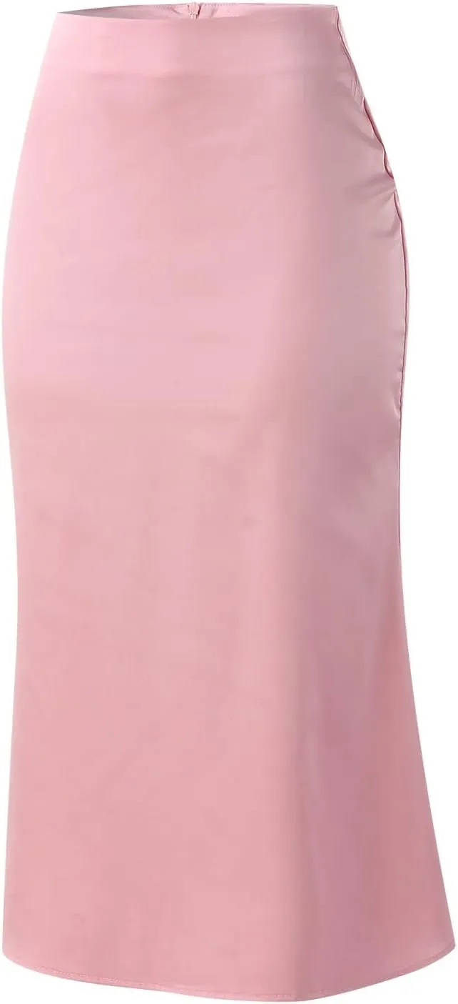 Plus Size Skirt Women Elastic High Waist Boho Maxi Skirt Casual Drawstring A Line Long Skirt